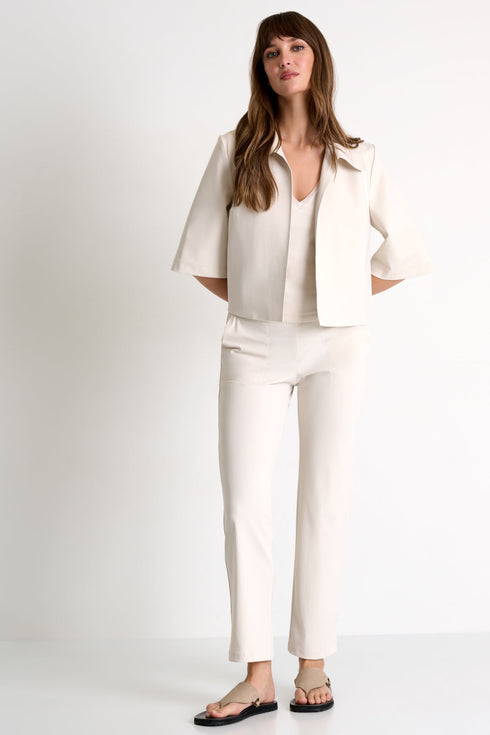 Straight-Leg Lycra Pants - 52530-51-110 02 / 110 Beige / 75% POLYAMIDE, 25% ELASTANE